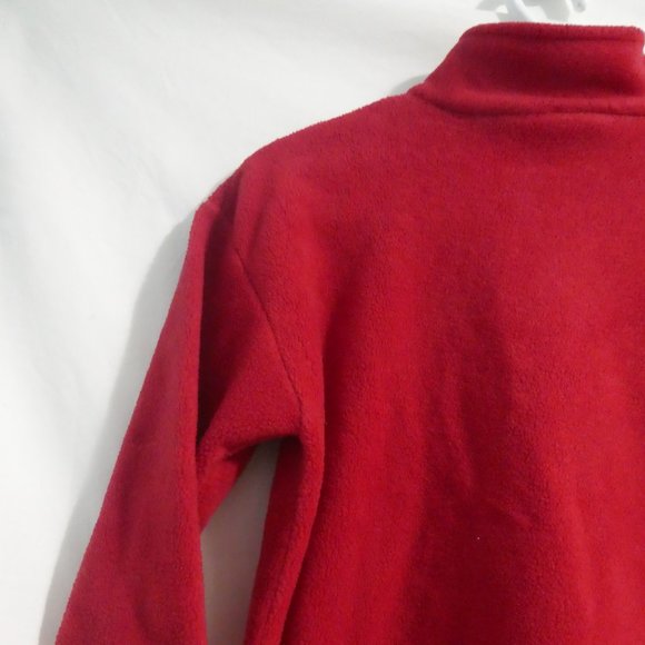 CITYSCAPE KIDS | size 8 | Red 1/4 Zip Fleece Embroidered Shirt | Made In Canada - Picture 10 of 12